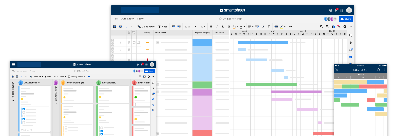 無料の Excel 用プロジェクト管理テンプレート Smartsheet