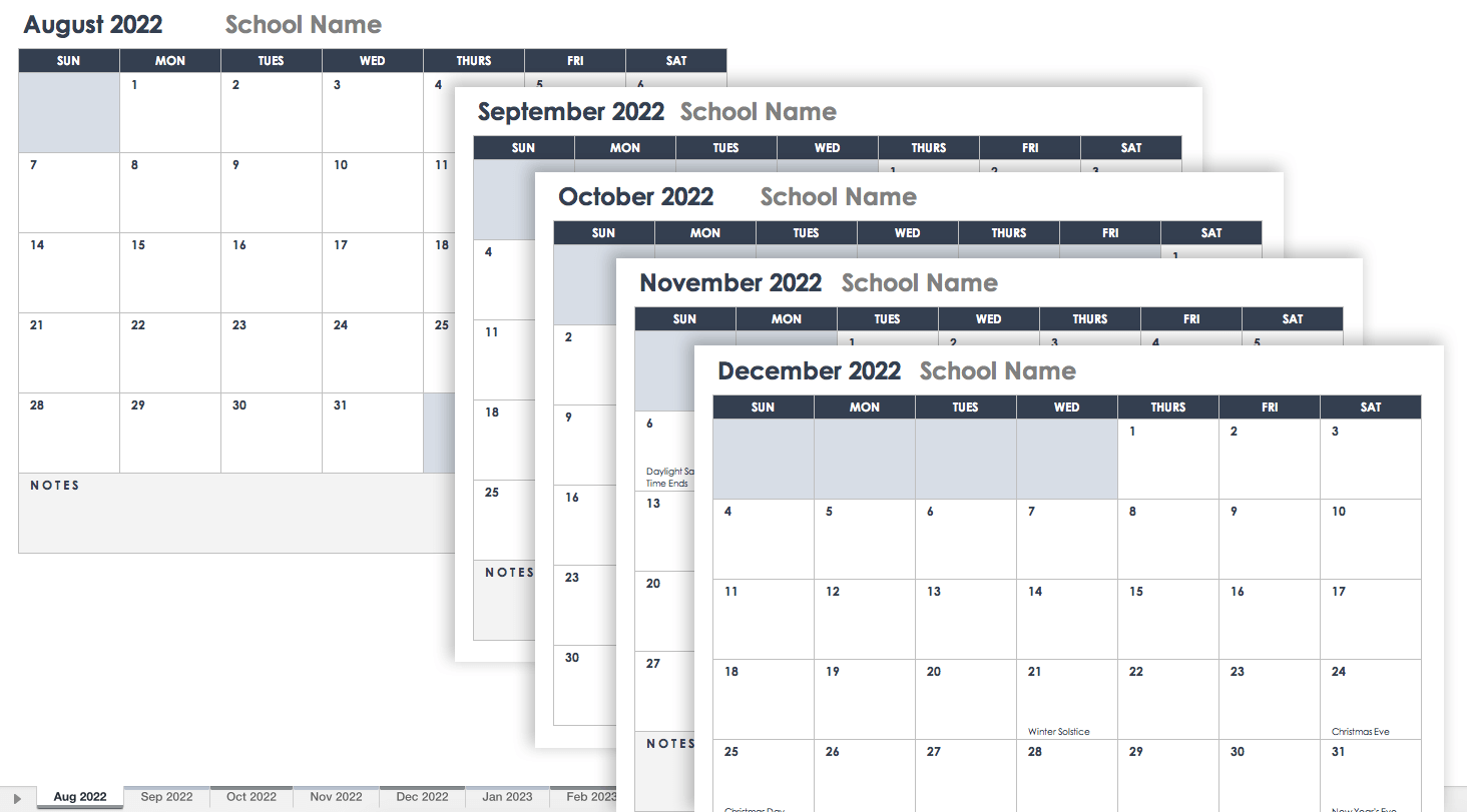 15 free monthly calendar templates smartsheet