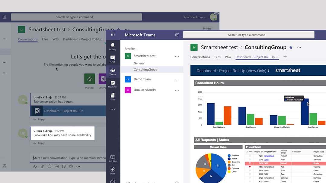 Microsoft Teams tabs screenshot