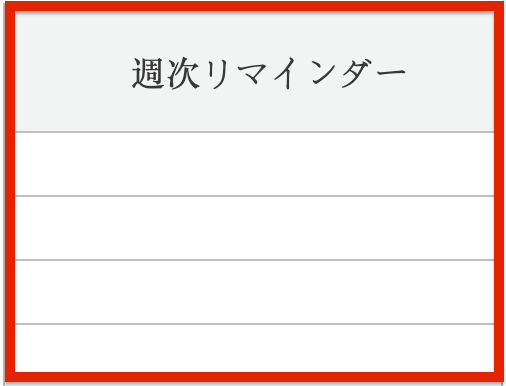 チェックリストの追加情報を入力してください