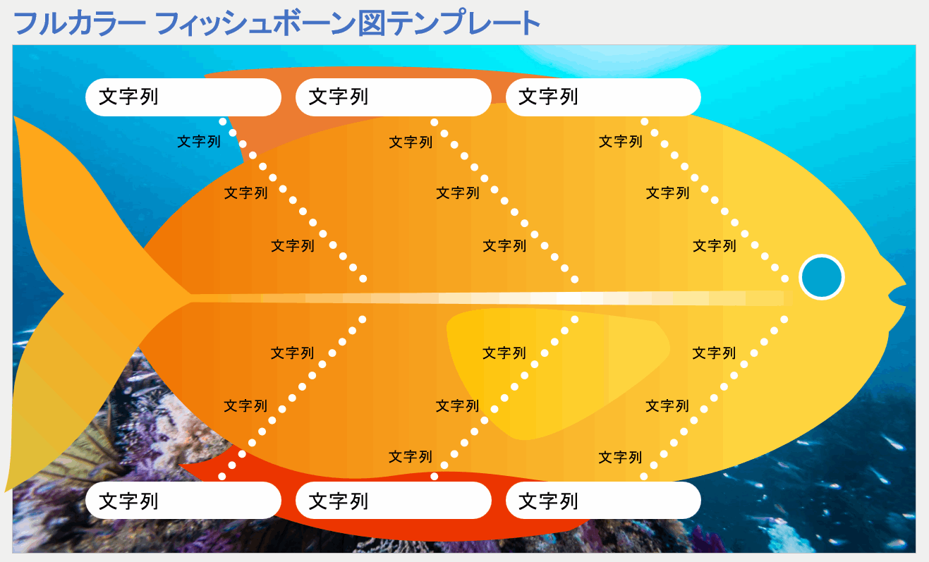 フル カラー フィッシュボーン図テンプレート