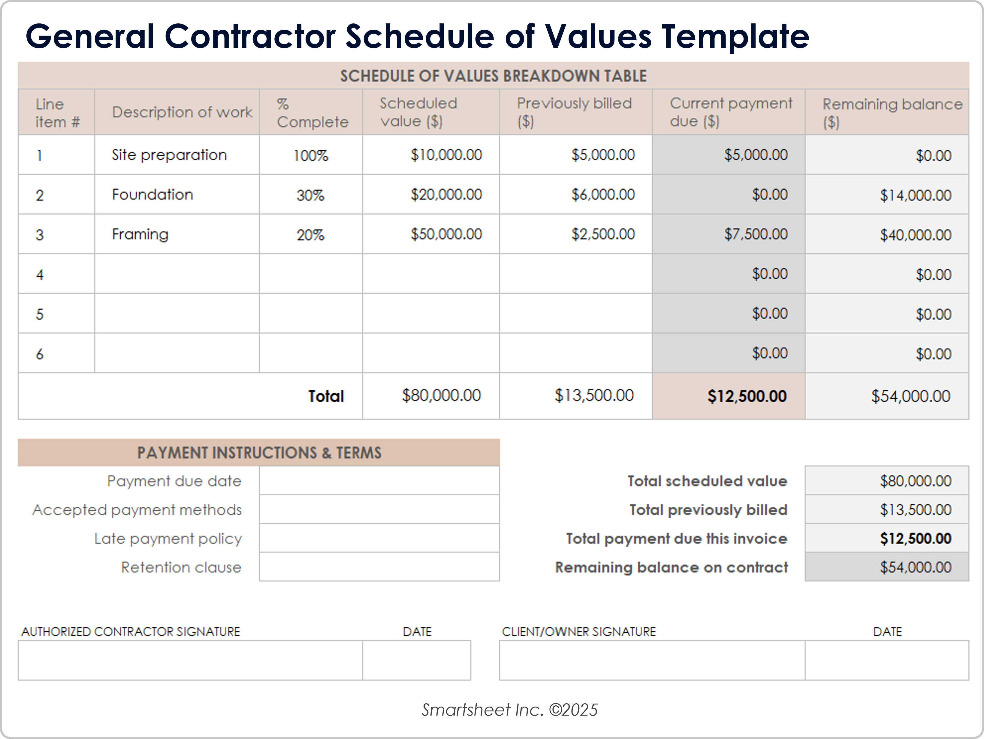 価値観のゼネコンスケジュールテンプレート