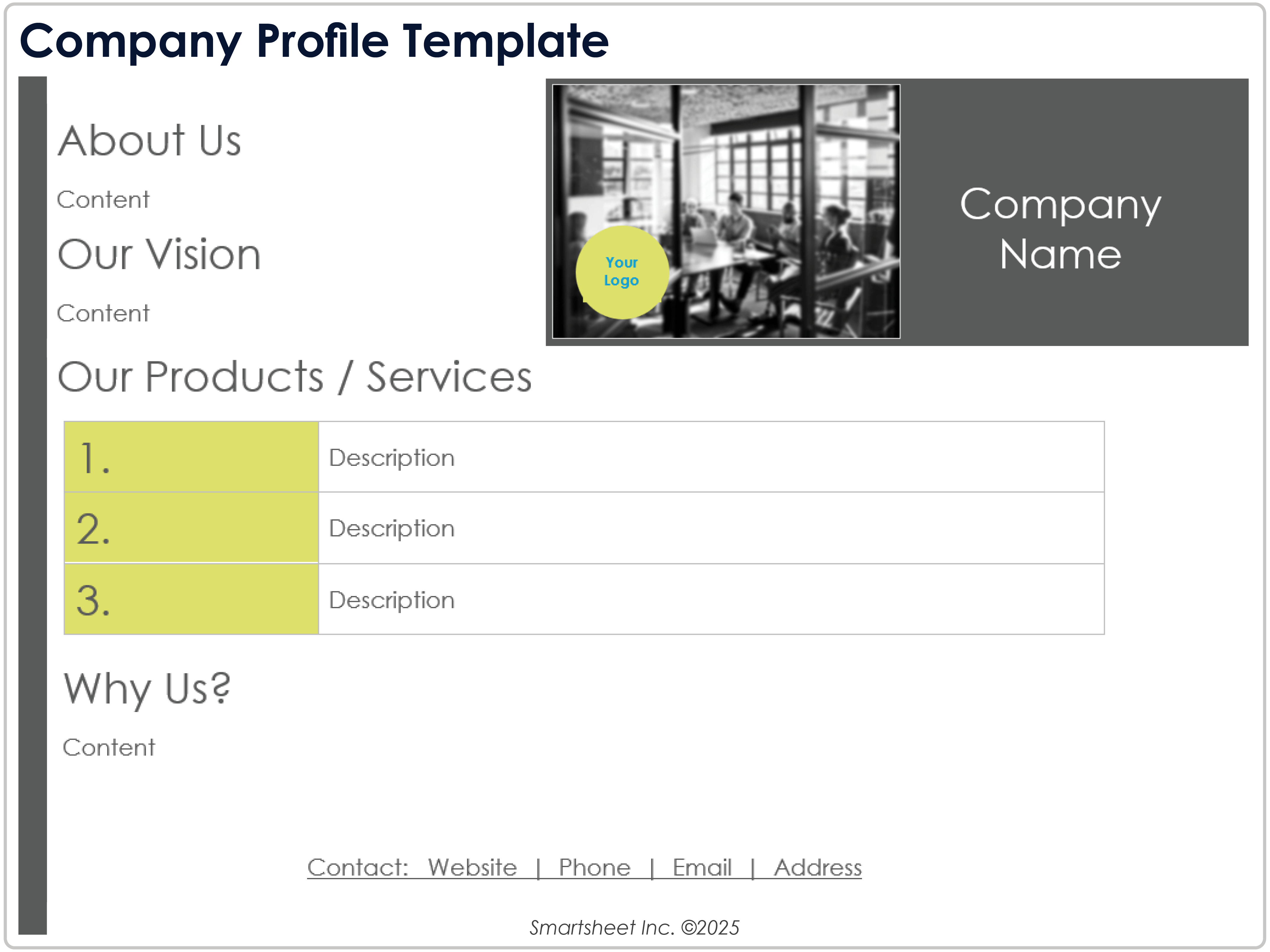 会社プロフィールテンプレート 8781