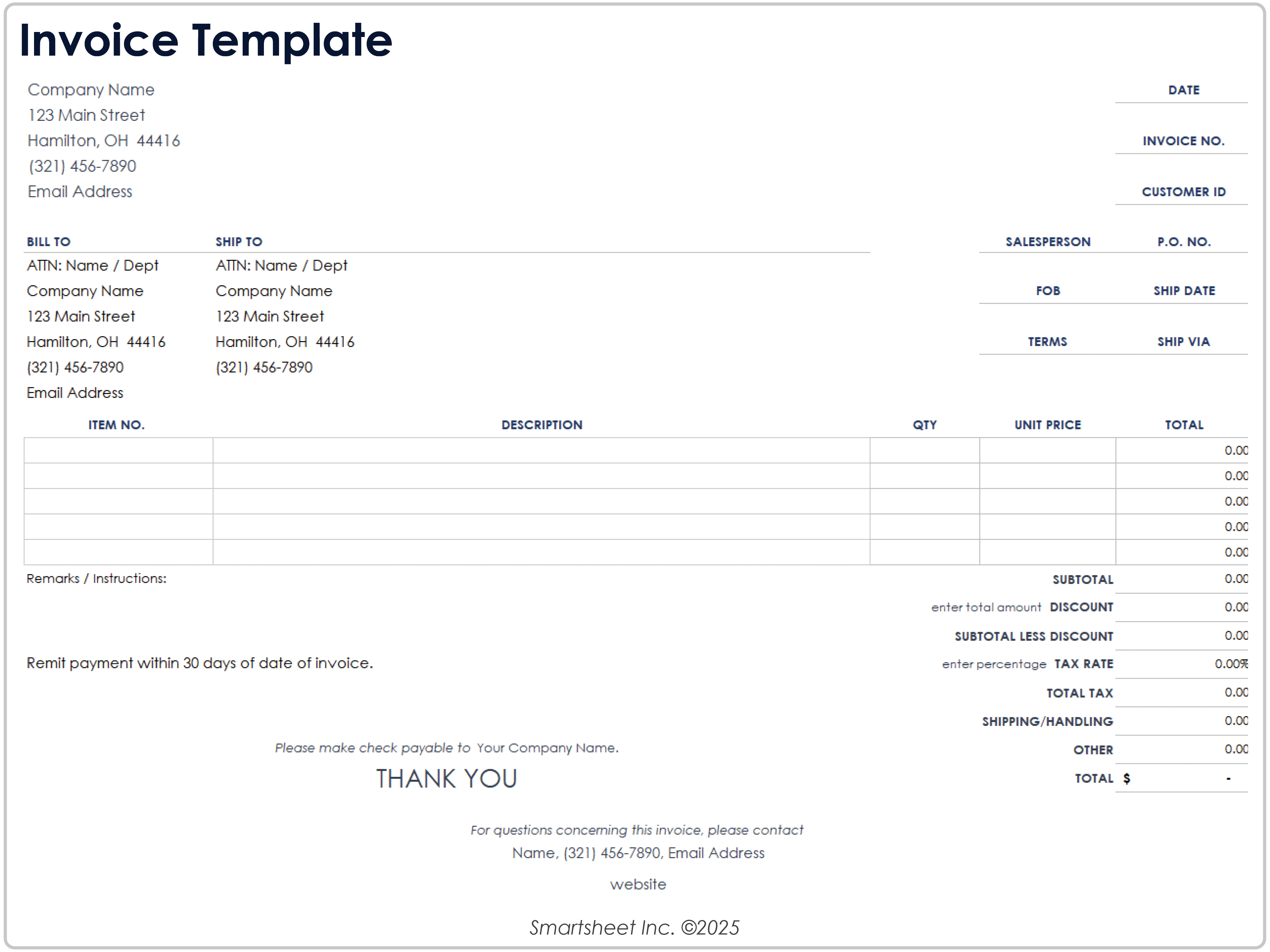 請求書テンプレート8781
