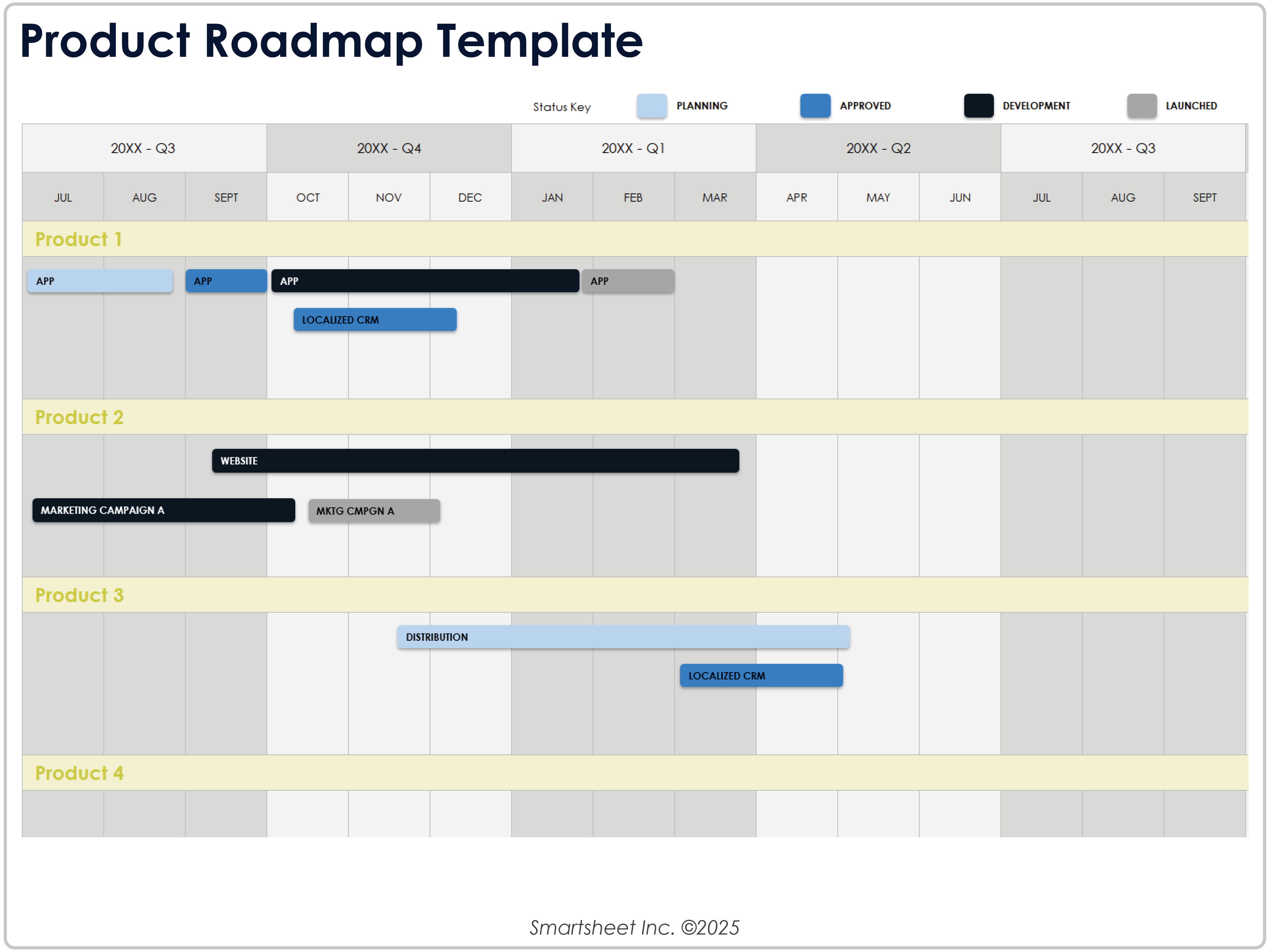 製品ロードマップ テンプレート8781