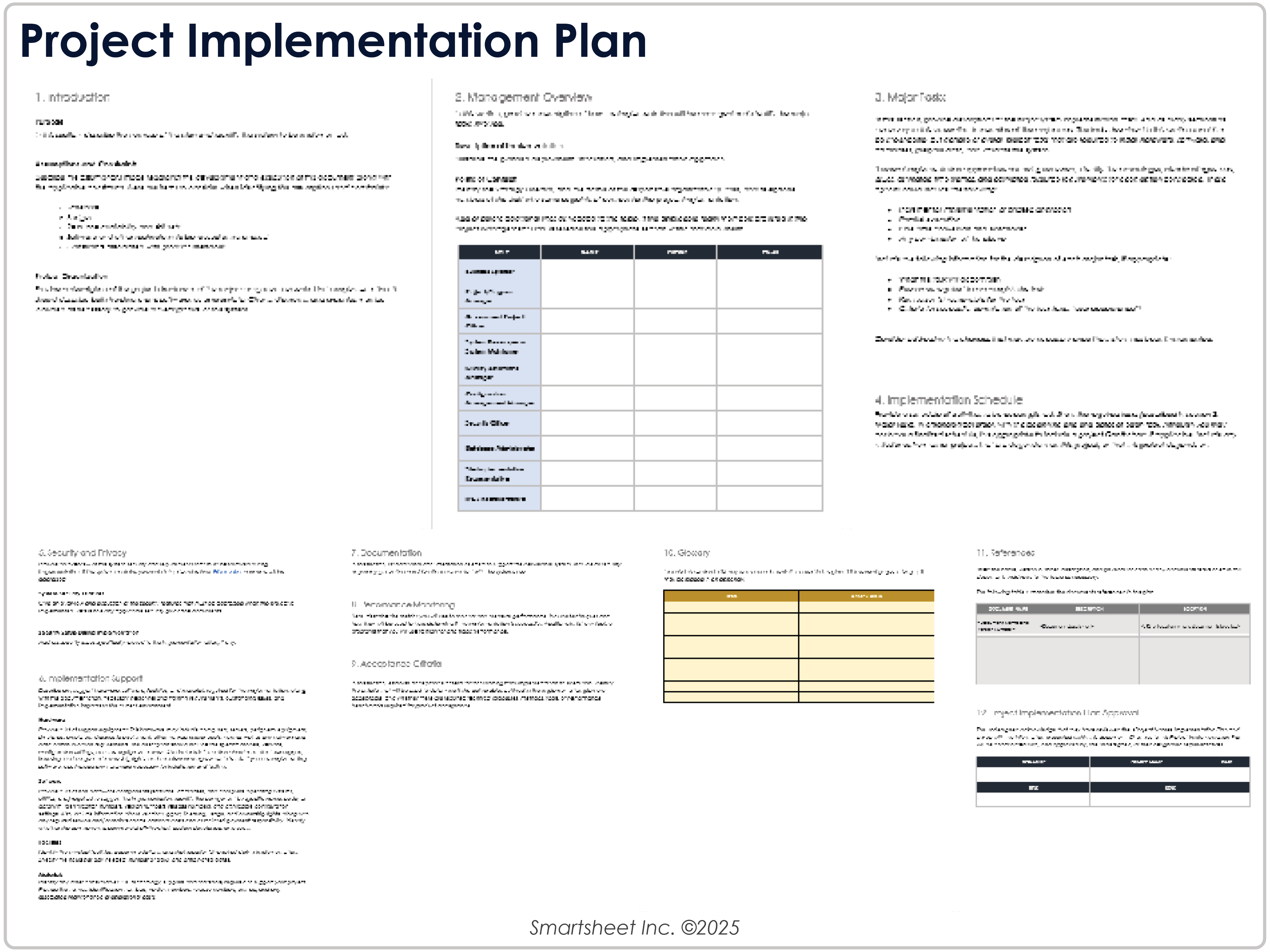 プロジェクト実装計画テンプレート 8781