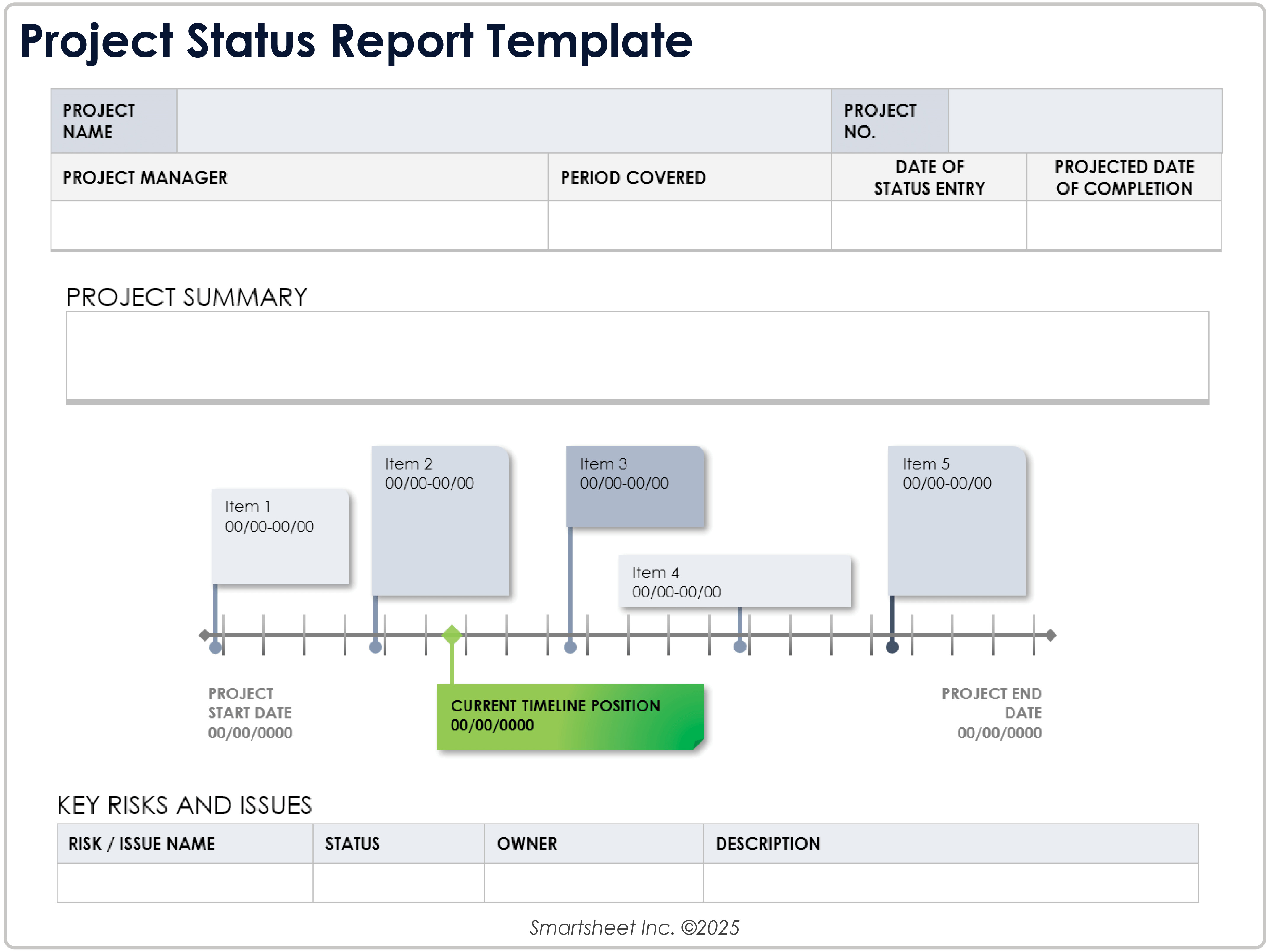プロジェクト ステータス レポート テンプレート8781