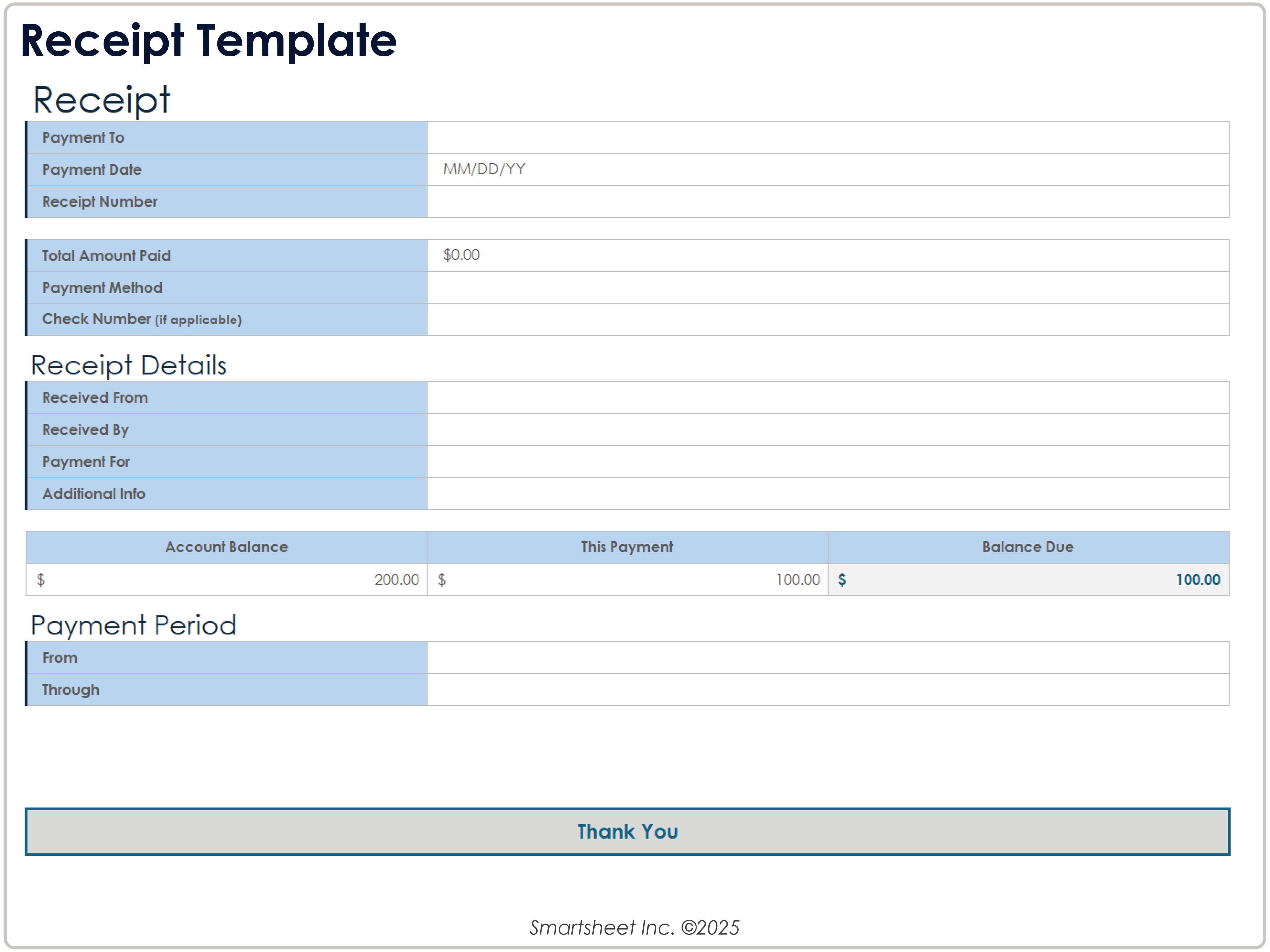 領収書テンプレート8781