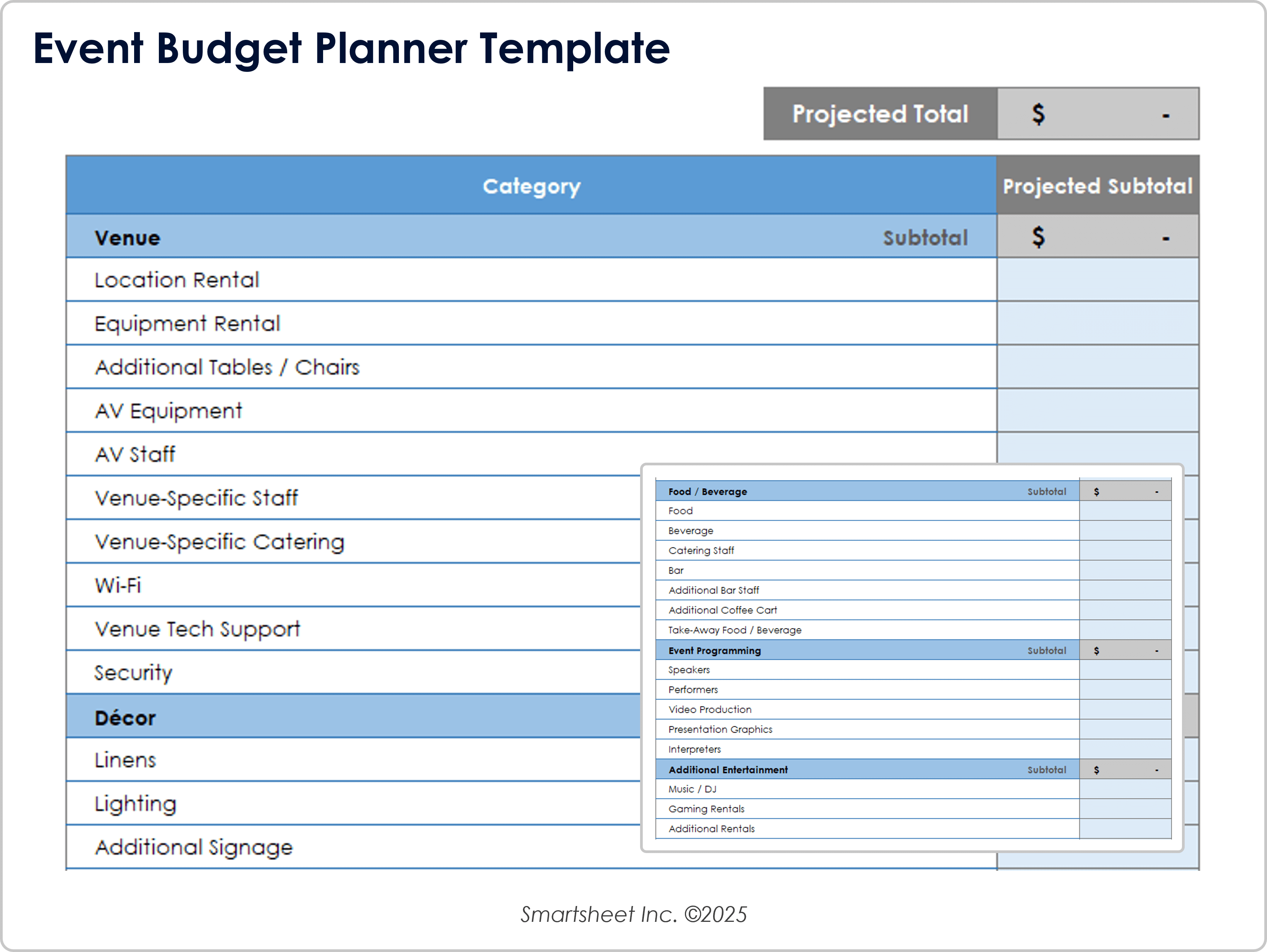 イベント予算手帳テンプレート8783