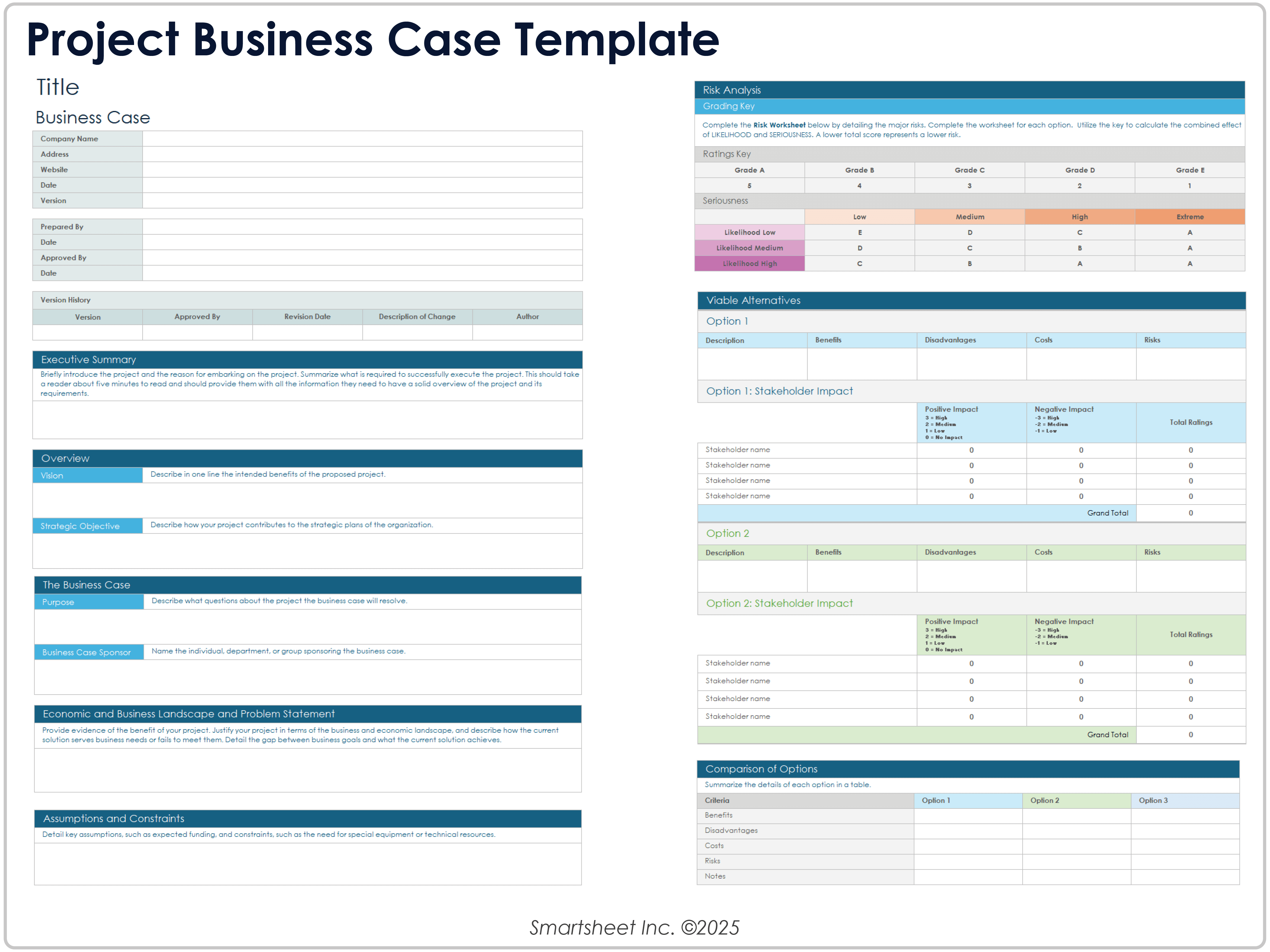 プロジェクト ビジネス ケース テンプレート