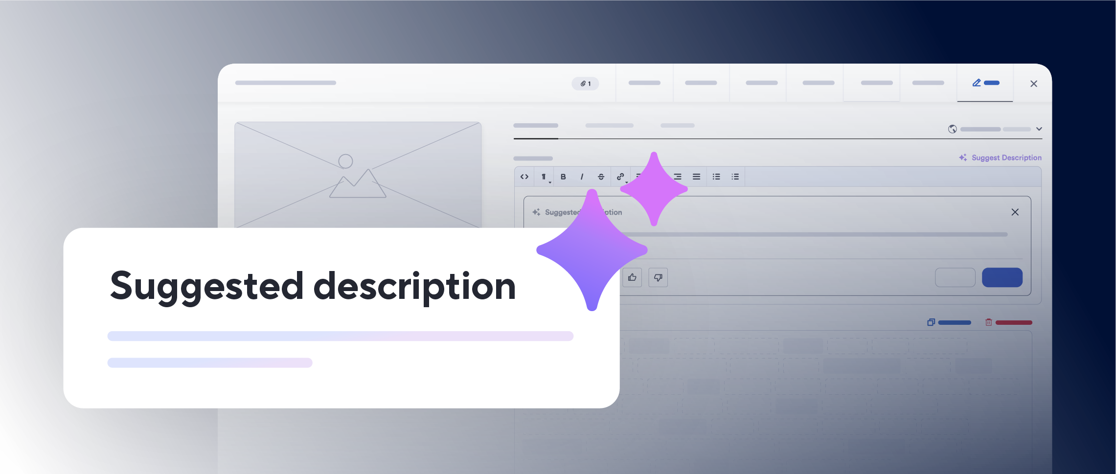 Smartsheet AI suggested descriptions feature