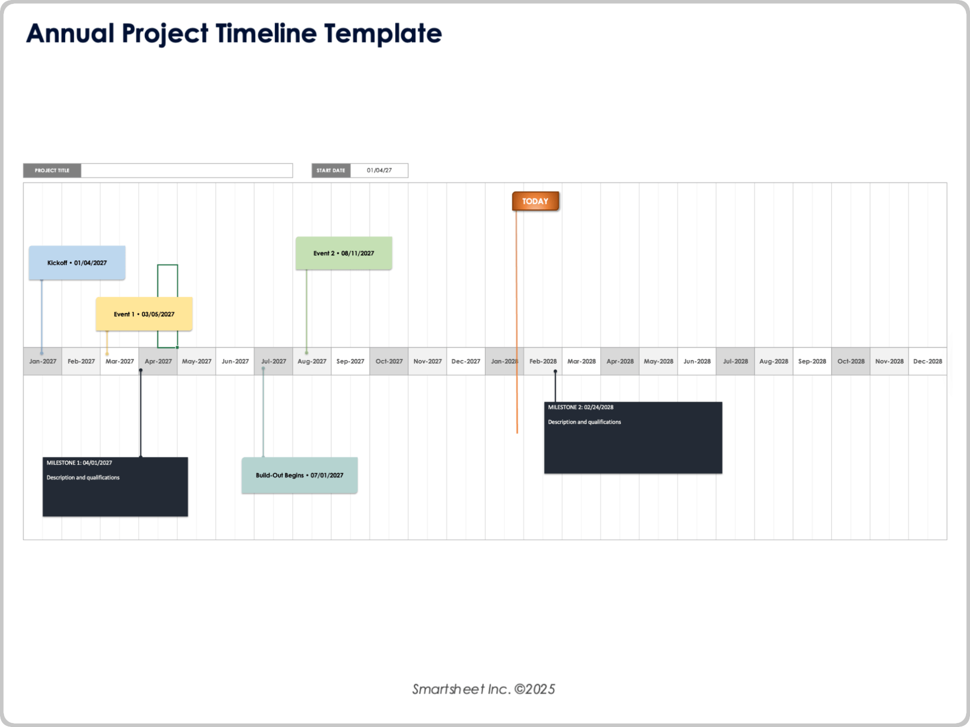 Annual Project Timeline Template