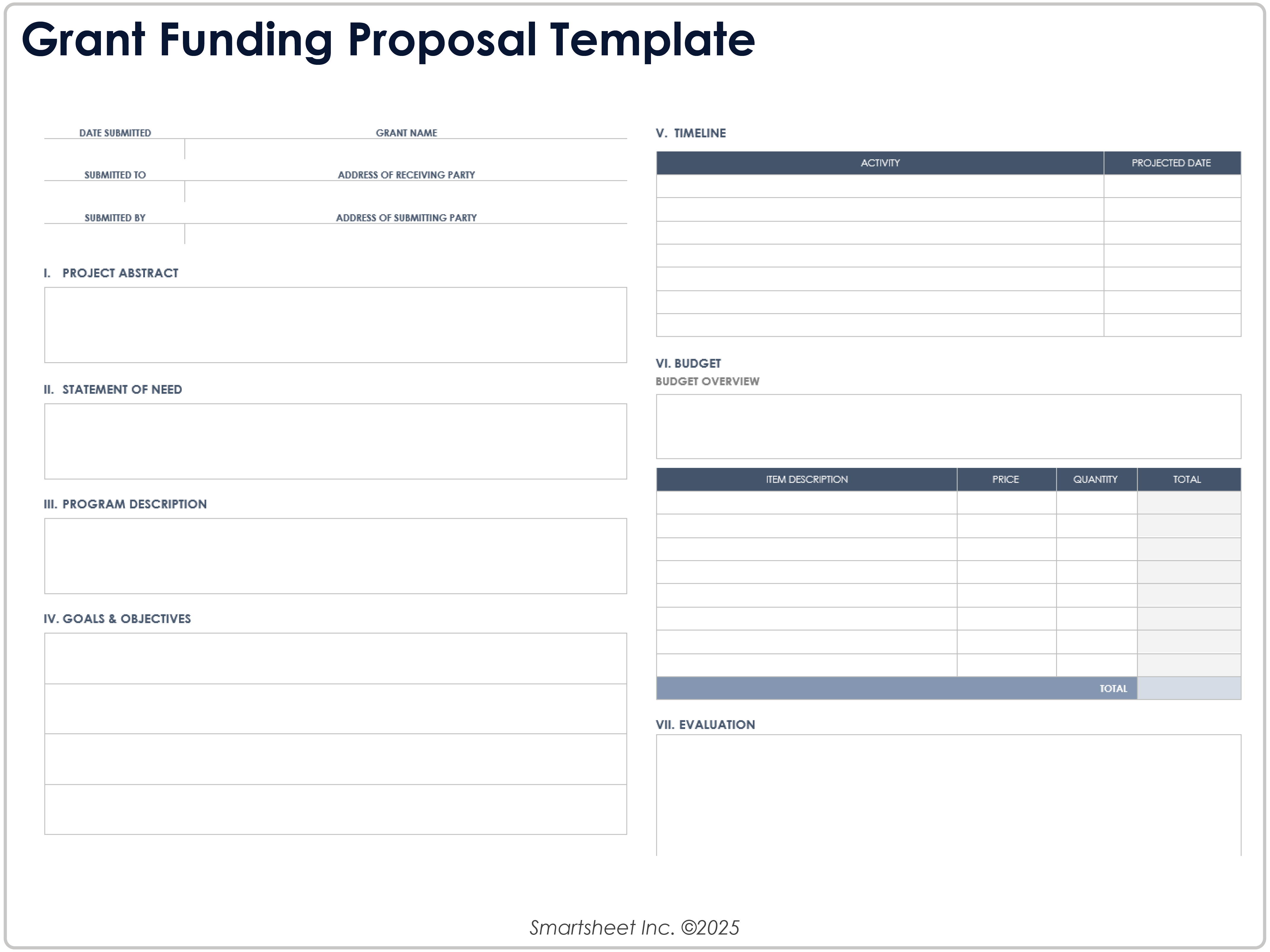 Grant Funding Proposal Template