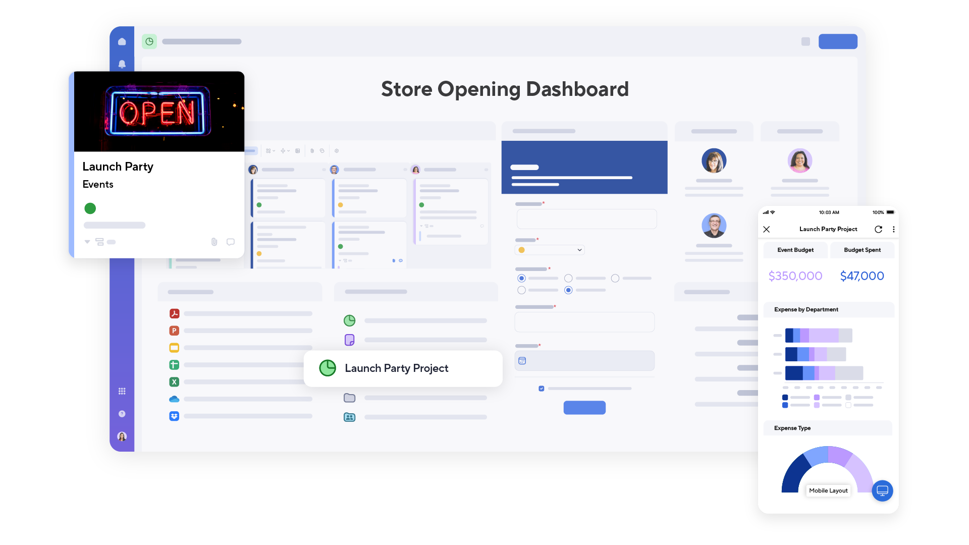 retail dashboard in Smartsheet