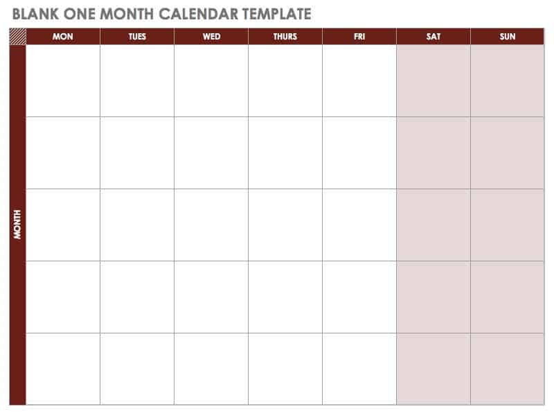 15 free monthly calendar templates smartsheet