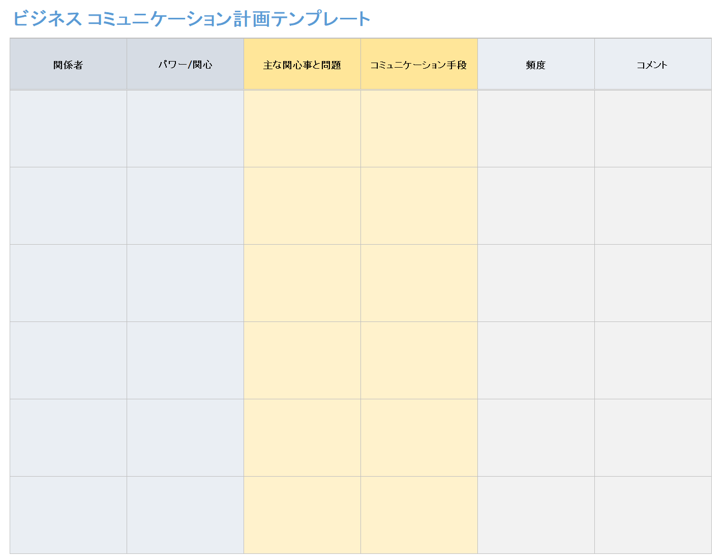 ビジネスコミュニケーション計画