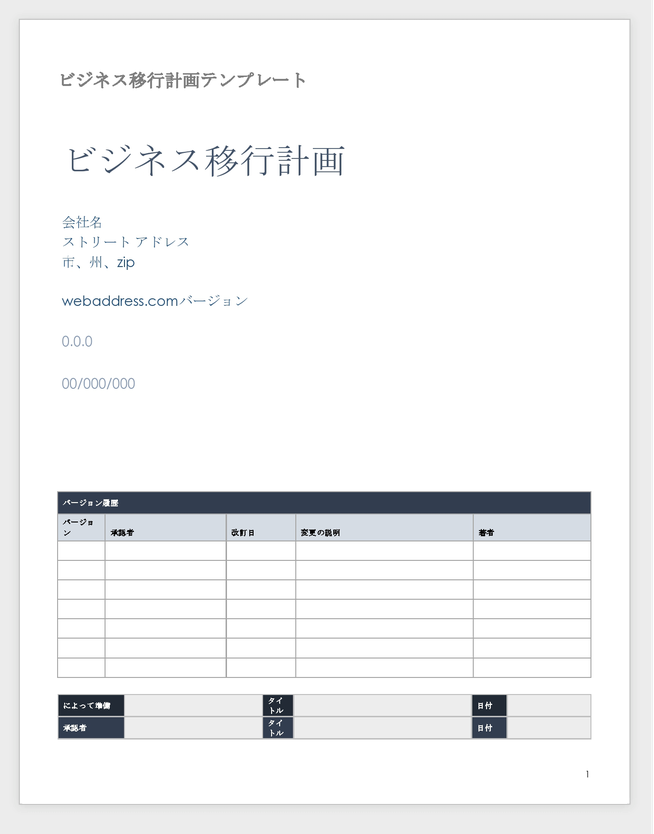 事業移行計画