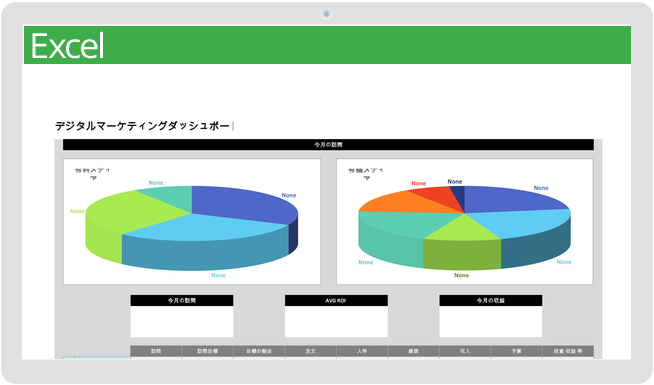 Digital Marketing Dashboard Template-Japanese