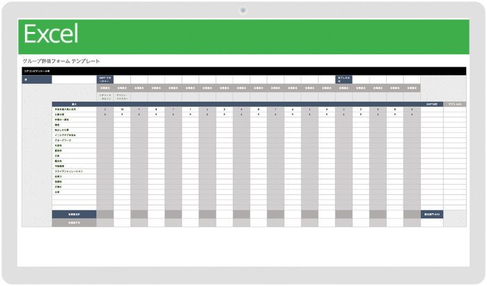 グループ評価フォームテンプレート