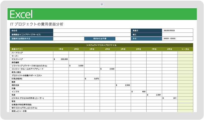 無料のコスト ベネフィット分析テンプレート Smartsheet