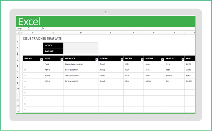 無料の Excel 用プロジェクト管理テンプレート Smartsheet