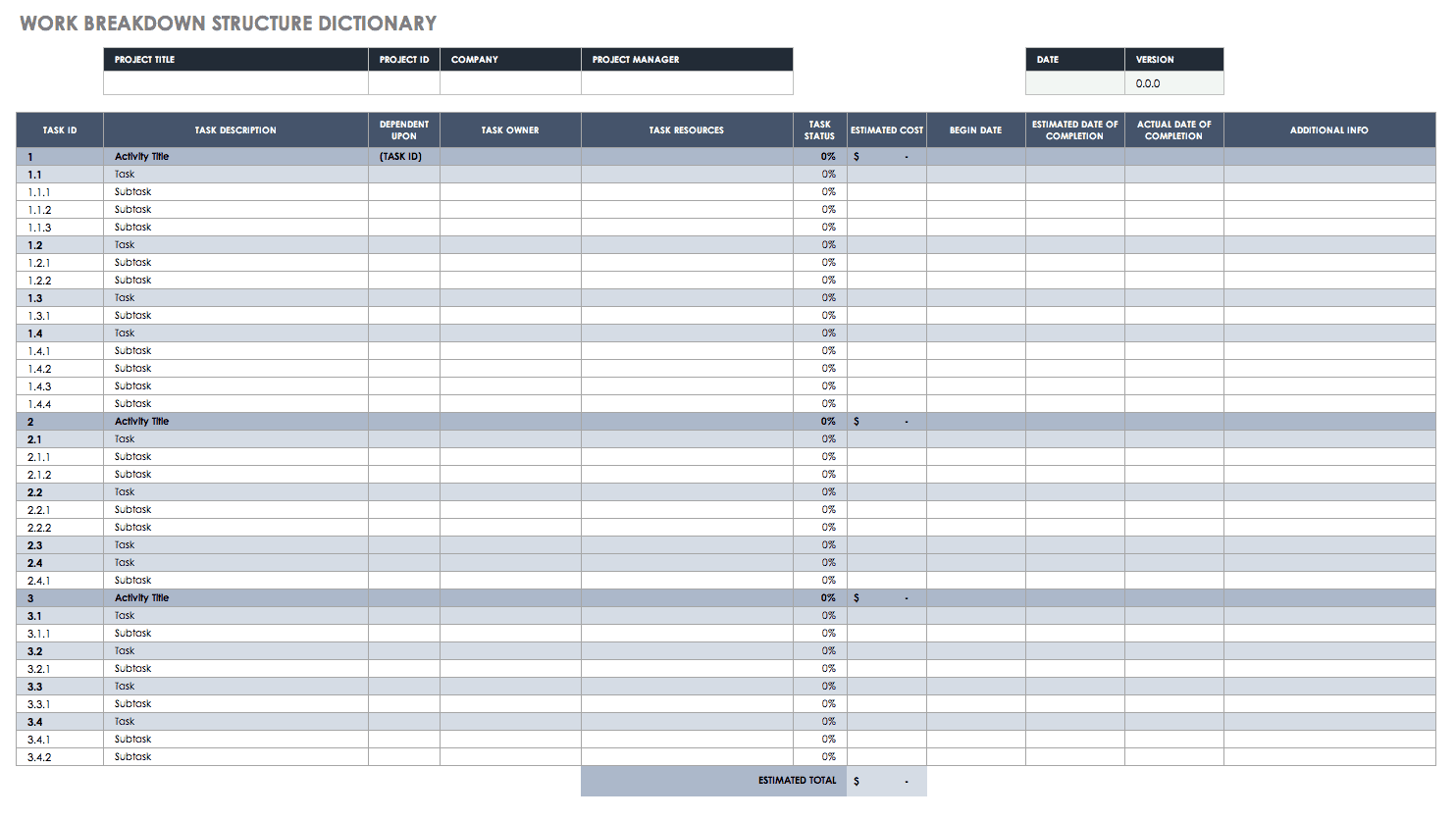 Wbsとは 使い方と作り方 テンプレートの選び方を解説 Smartsheet