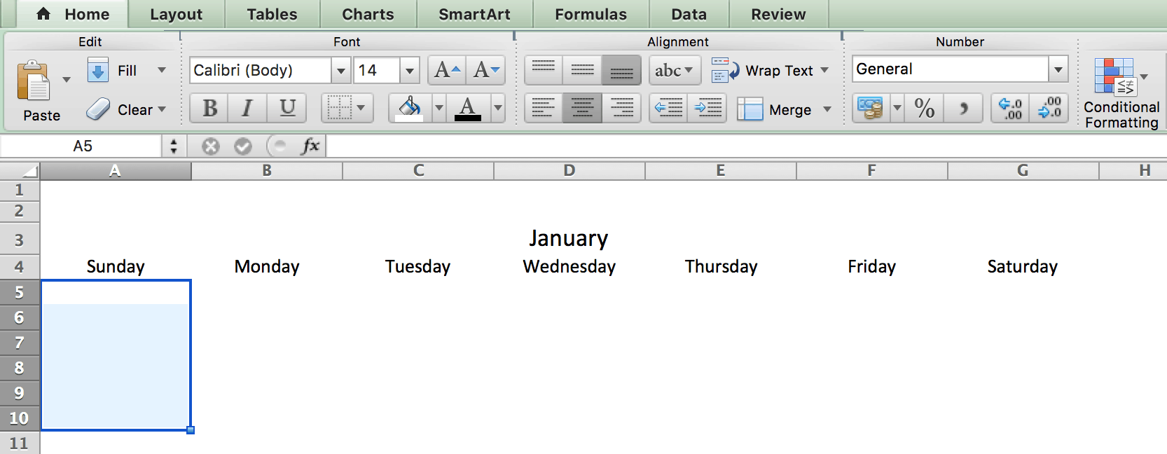 19 年以降の無料の印刷可能な Excel カレンダー テンプレート Smartsheet
