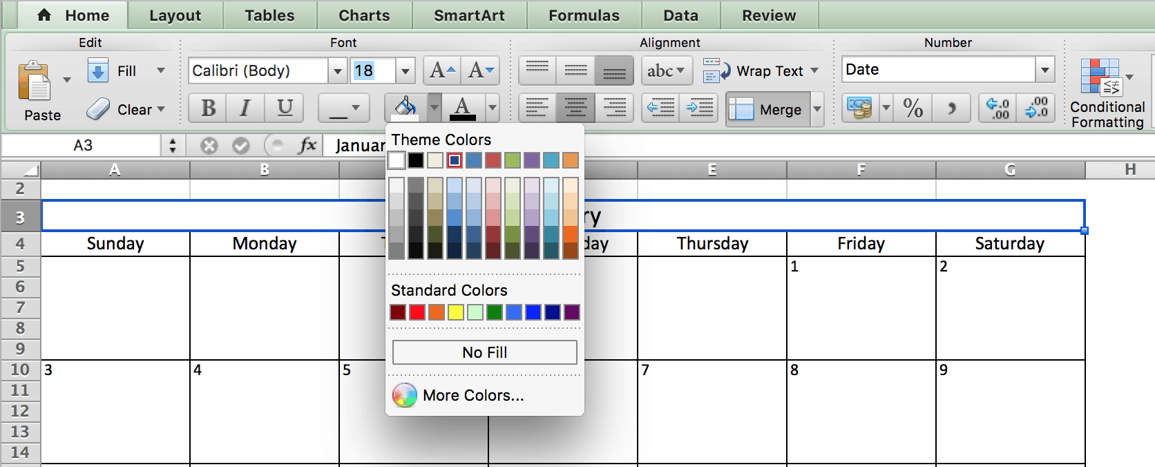 19 年以降の無料の印刷可能な Excel カレンダー テンプレート Smartsheet