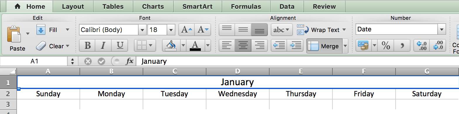 2019 年以降の無料の印刷可能な Excel カレンダー テンプレート Smartsheet