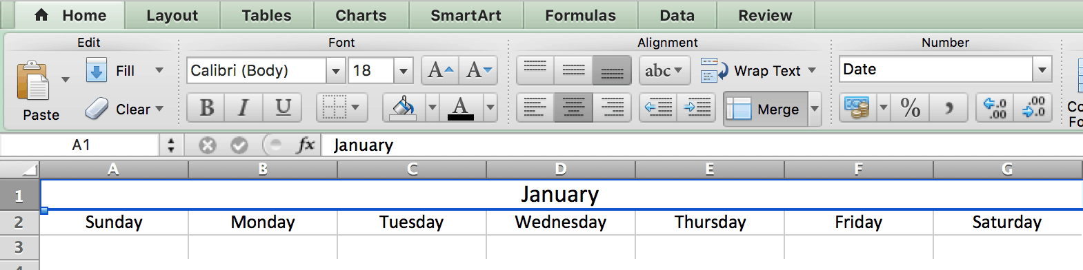 19 年以降の無料の印刷可能な Excel カレンダー テンプレート Smartsheet