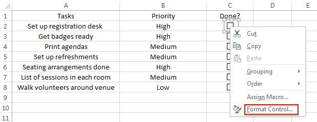 Excel 形式の To-Do リスト テンプレート